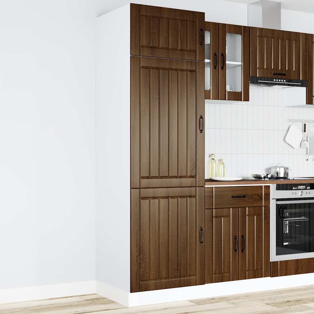 vidaXL Keukenkast Lucca bewerkt hout bruin eikenkleur afbeelding
