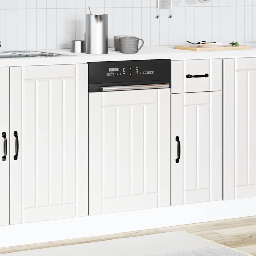 vidaXL Vaatwaspaneel Lucca bewerkt hout wit afbeelding