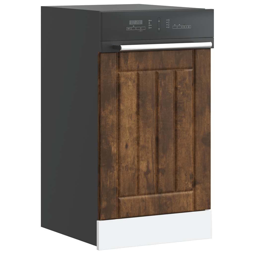 vidaXL Panou pentru mașină spălat vase Lucca Lemn stejar afumat