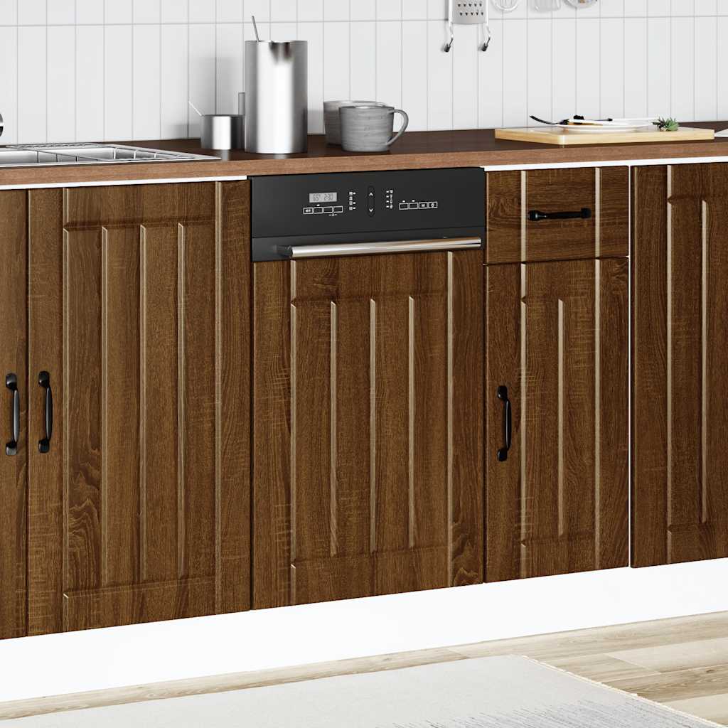 vidaXL Vaatwaspaneel Lucca bewerkt hout bruin eikenkleur afbeelding