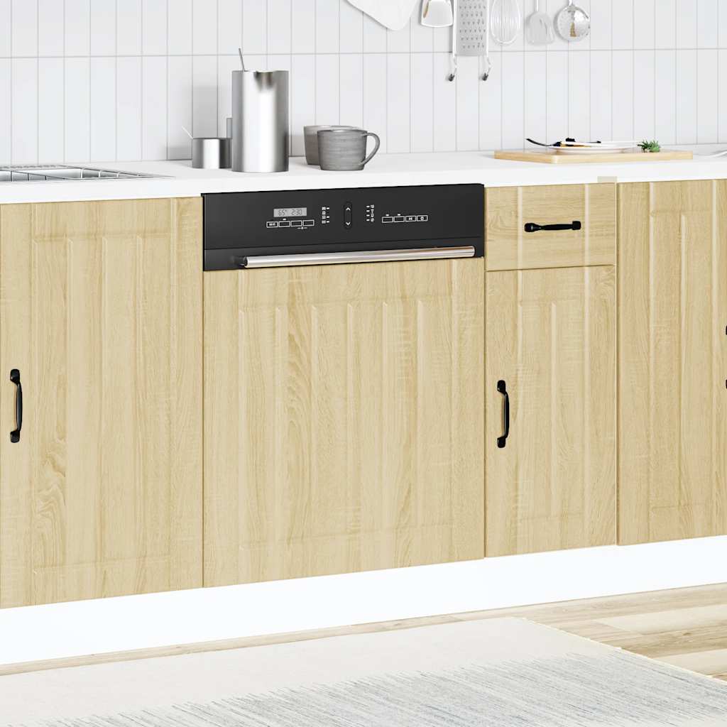 vidaXL Vaatwaspaneel Lucca bewerkt hout sonoma eikenkleurig afbeelding