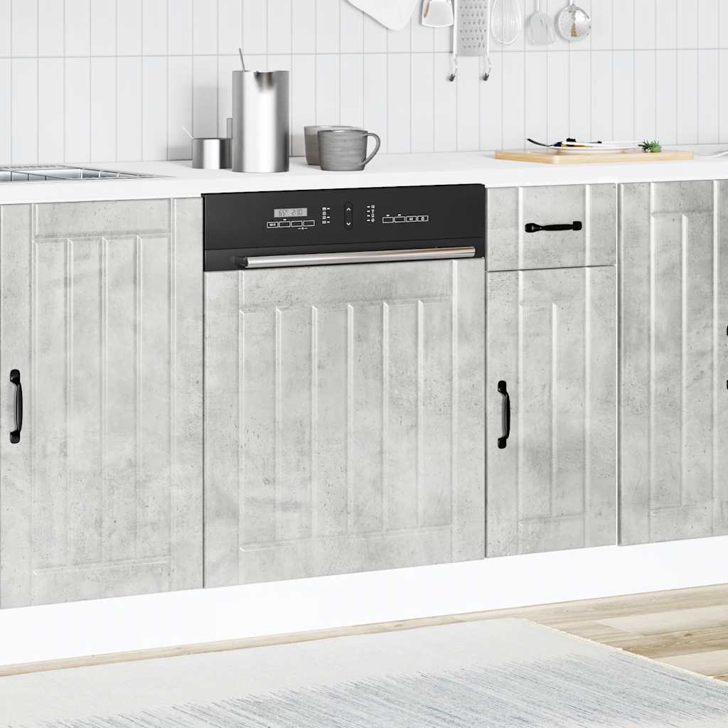 vidaXL Vaatwaspaneel Lucca bewerkt hout betongrijs afbeelding