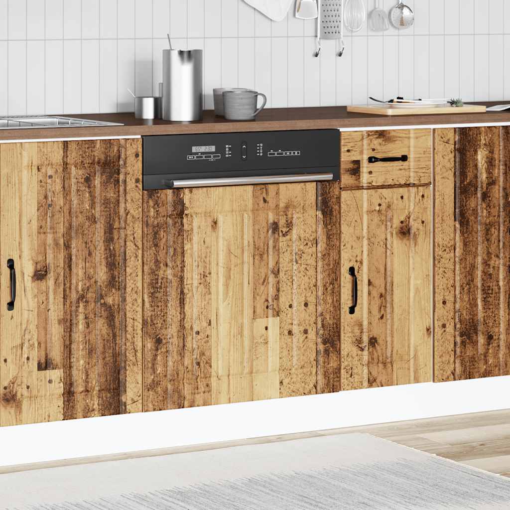 vidaXL Vaatwaspaneel Lucca bewerkt hout oud houtkleurig afbeelding