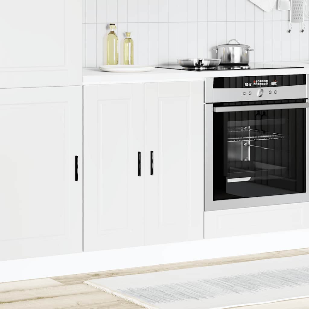 vidaXL Keuken onderkast "Porto" bewerkt hout wit afbeelding