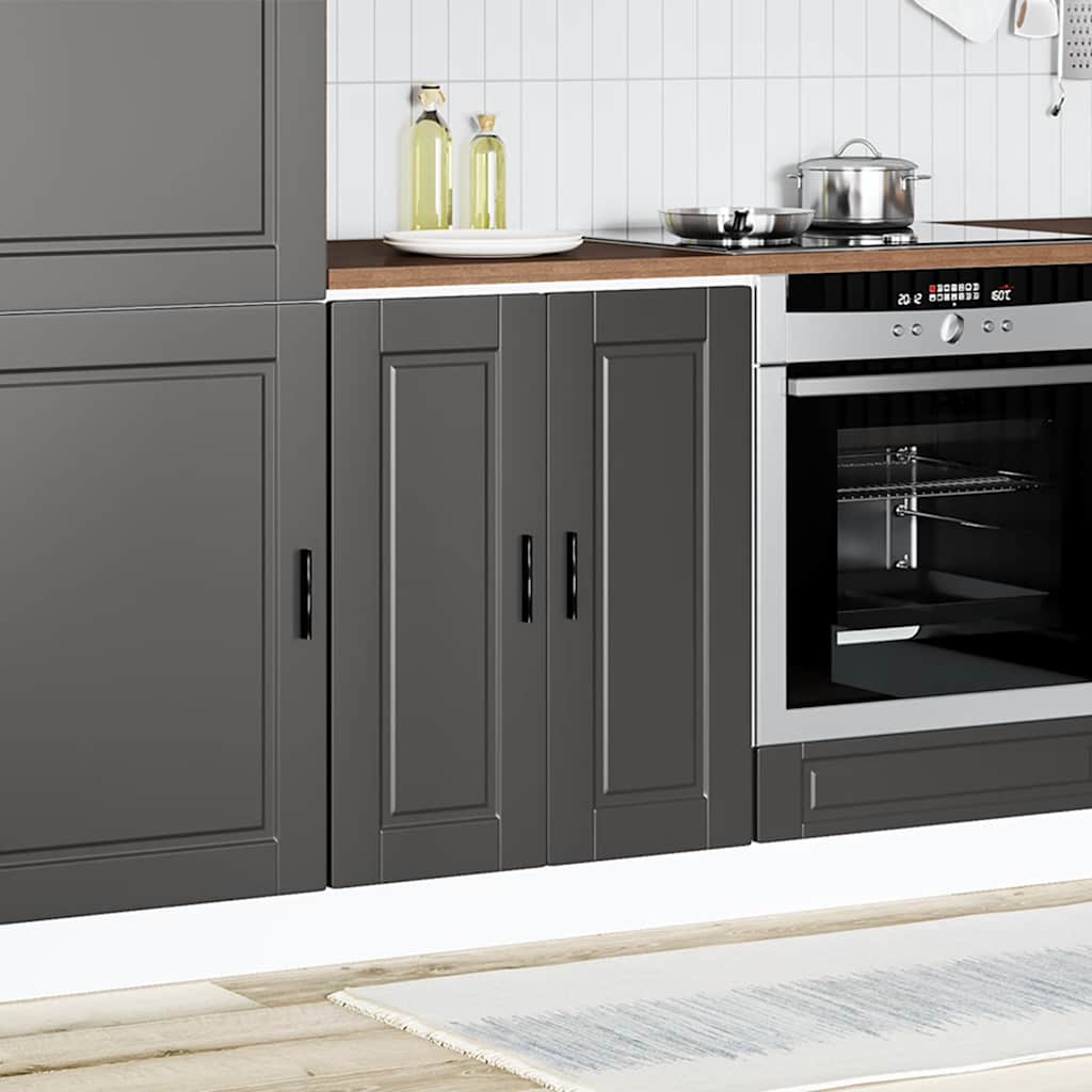 vidaXL Keuken onderkast "Porto" bewerkt hout zwart afbeelding
