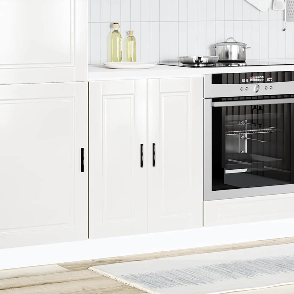 vidaXL Keuken onderkast "Porto" bewerkt hout hoogglans wit afbeelding