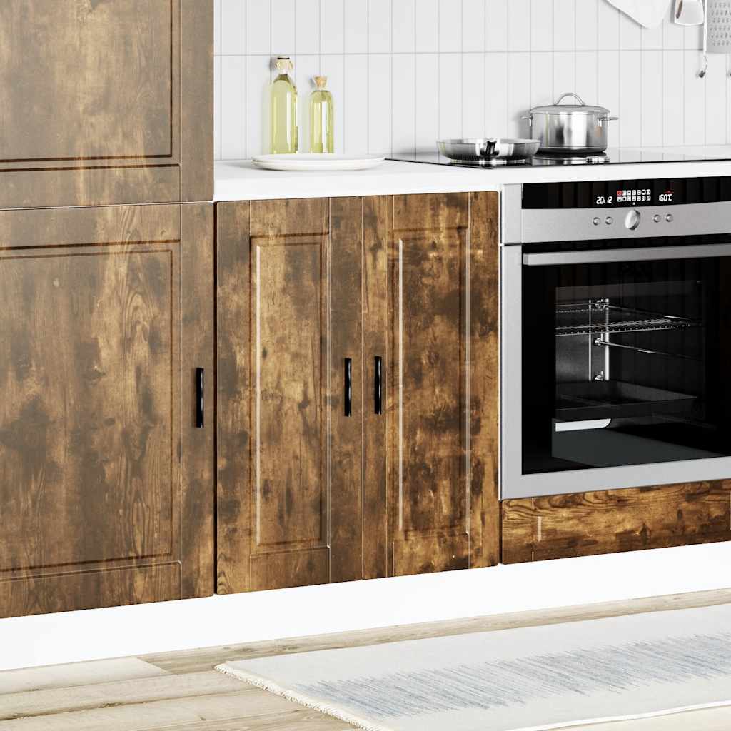 vidaXL Keuken onderkast "Porto" bewerkt hout gerookt eikenkleurig afbeelding