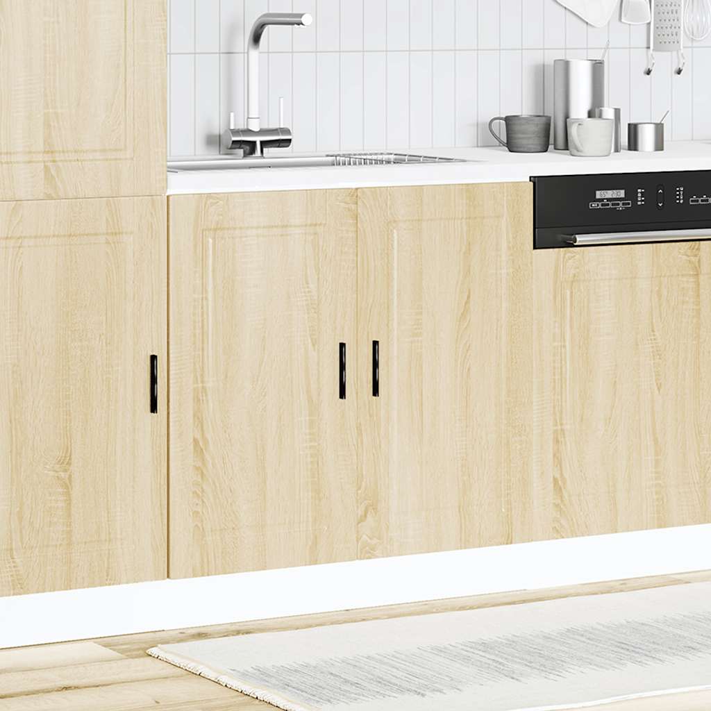 vidaXL Spoelbakonderkast Porto 80x46x81,5 cm bewerkt hout sonoma eiken afbeelding