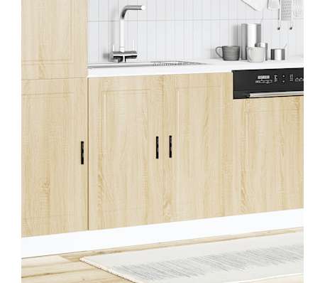 vidaXL Sink Base Cabinet&nbsp;"Porto" Sonoma Oak 80x46x81.5 cm&nbsp;Engineered Wood
