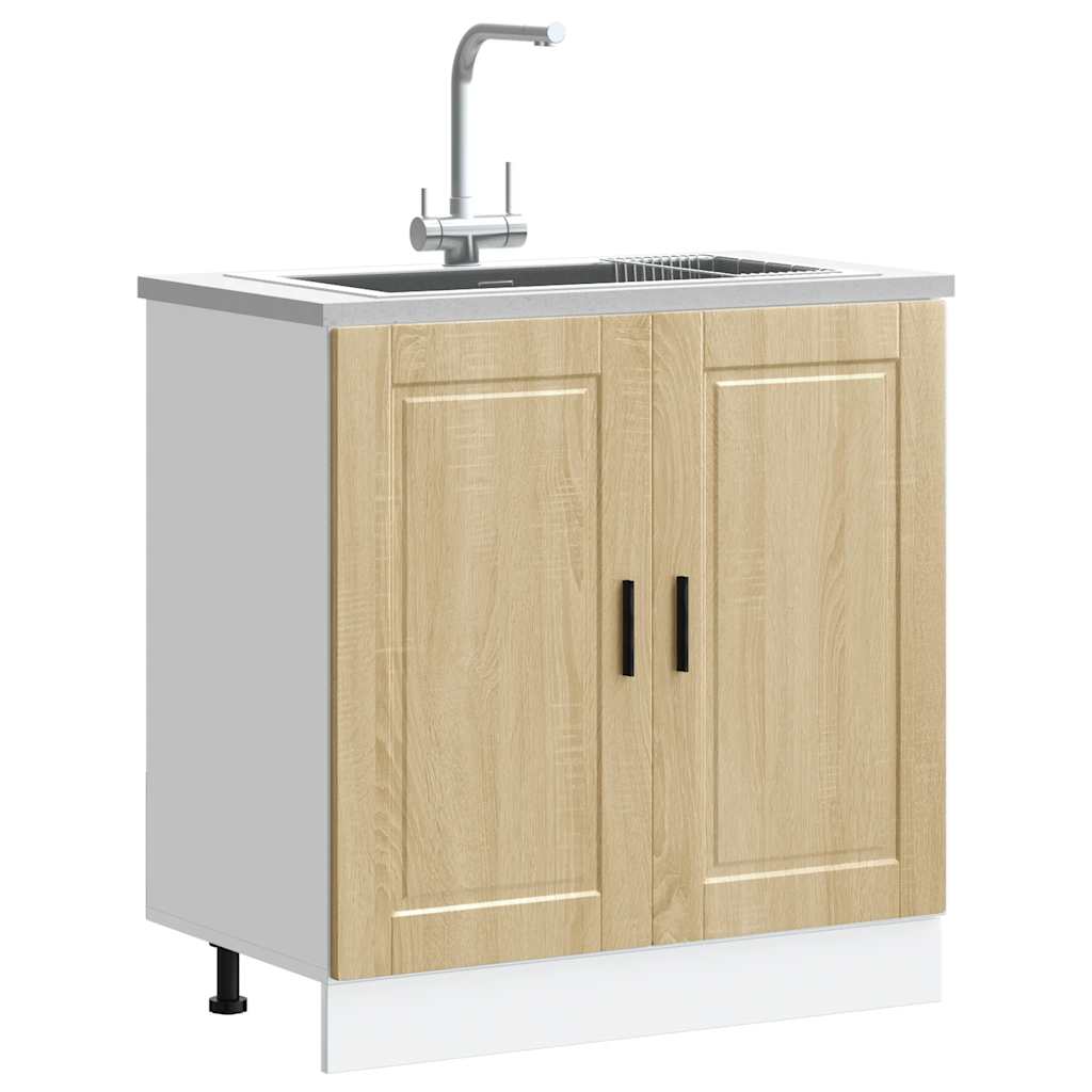 vidaXL Spülenunterschrank Porto Sonoma-Eiche 80x46x81,5 cm