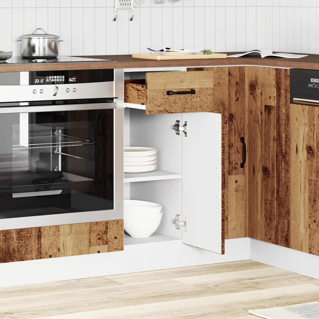 vidaXL Keuken onderkast "Porto" bewerkt hout oud houtkleurig afbeelding