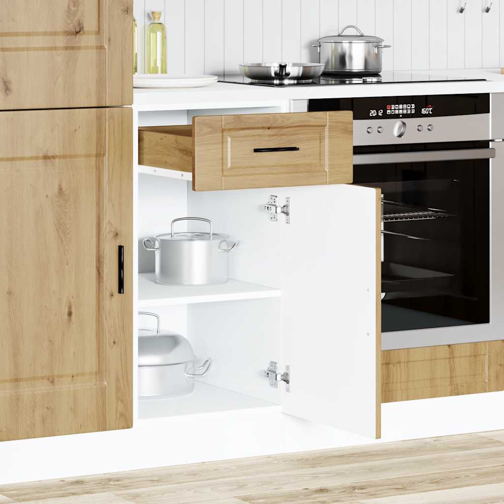 vidaXL Keuken onderkast "Porto" bewerkt hout artisanaal eikenkleur afbeelding