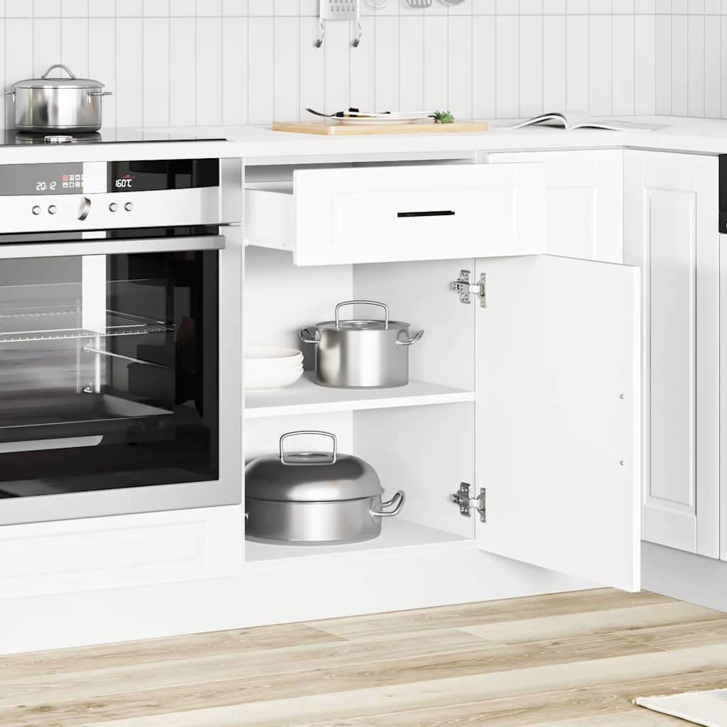 vidaXL Keuken onderkast "Porto" bewerkt hout wit afbeelding