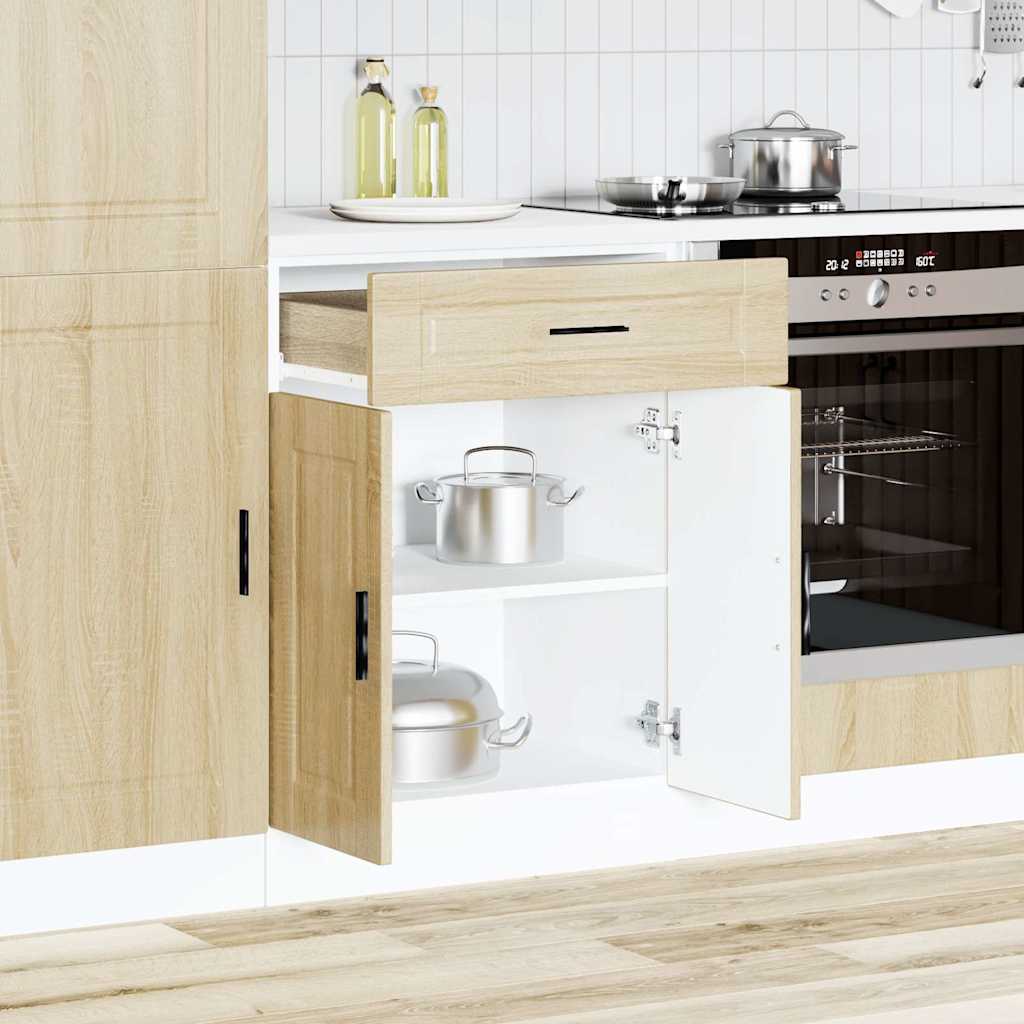 vidaXL Keuken onderkast "Porto" bewerkt hout sonoma eikenkleurig afbeelding