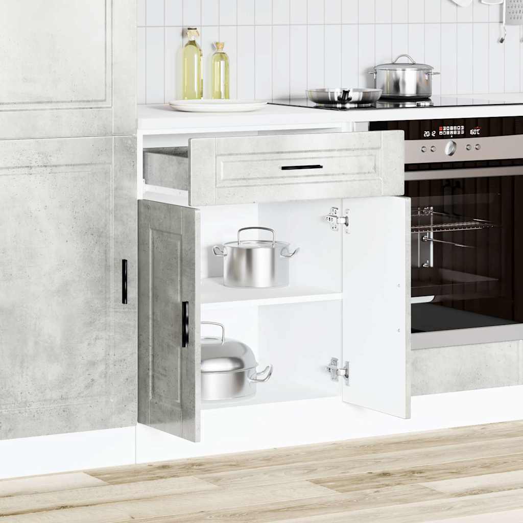 vidaXL Keuken onderkast "Porto" bewerkt hout betongrijs afbeelding