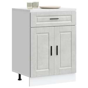 Kuhinjska osnovna omarica Porto betonsko siv inženirski les