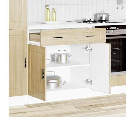 vidaXL Armoire de cuisine Porto ch&ecirc;ne sonoma bois d'ing&eacute;nierie