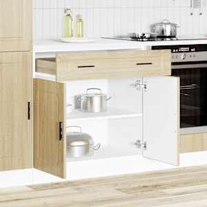 vidaXL Armoire de cuisine Porto ch&ecirc;ne sonoma bois d'ing&eacute;nierie