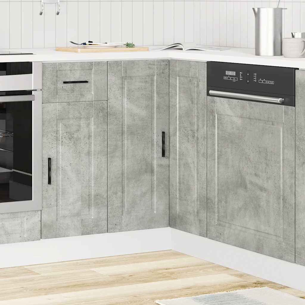 vidaXL Keuken hoekonderkast "Porto" bewerkt hout betongrijs afbeelding