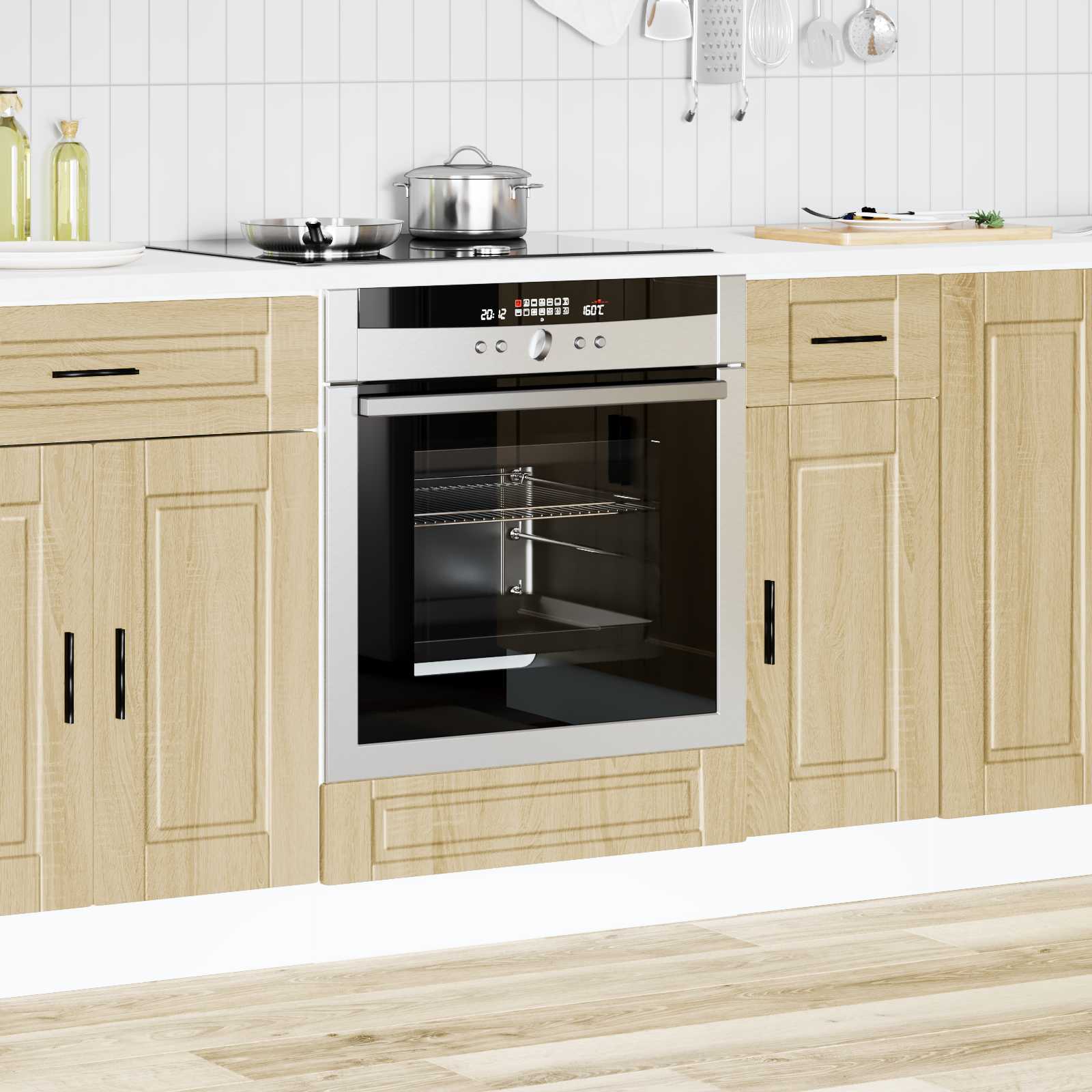vidaXL Ovenkast "Porto" bewerkt hout sonoma eikenkleurig, foto 4