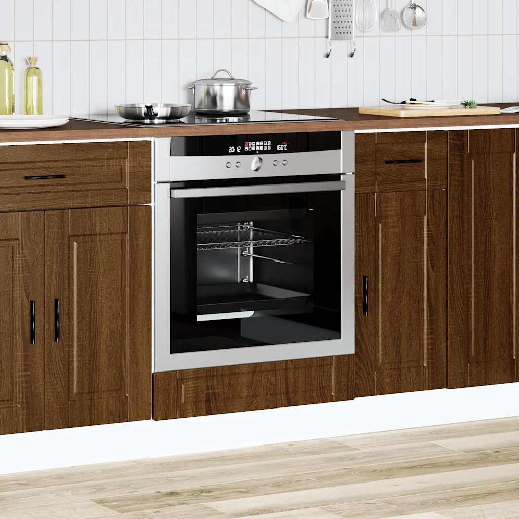 vidaXL Ovenkast "Porto" bewerkt hout bruin eikenkleur afbeelding
