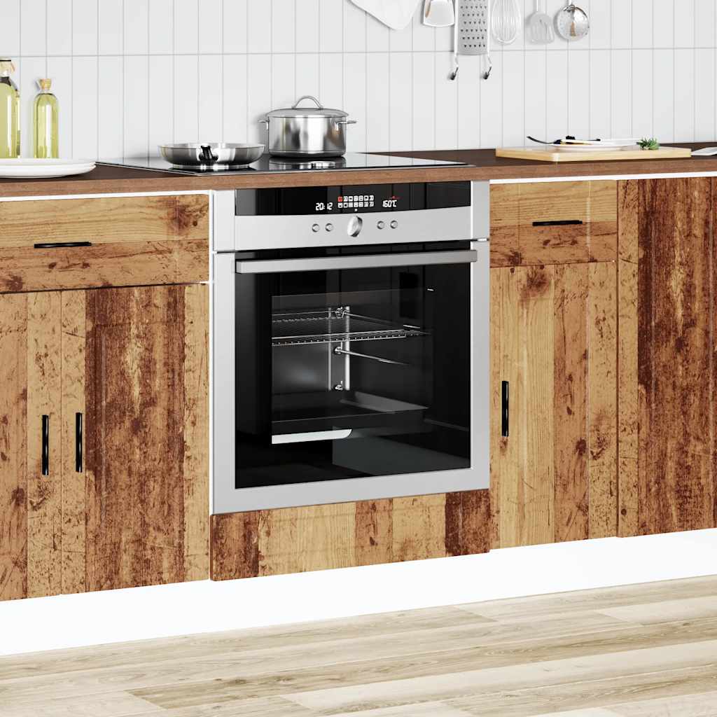 vidaXL Ovenkast Porto bewerkt hout oud houtkleurig