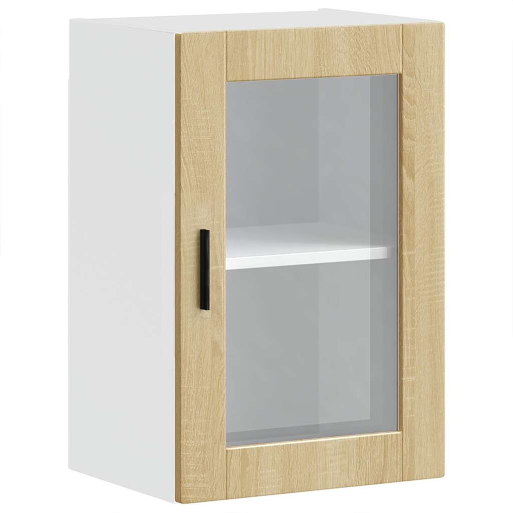 vidaXL Keukenbovenkast - met - glazen - deur - Porto - sonoma - eikenkleurig, foto 3