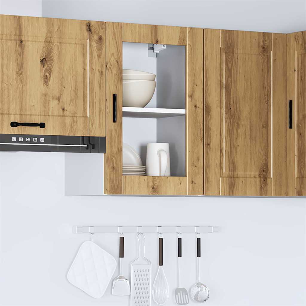 Armario pared para cocina puerta cristal Porto roble artesanal 4