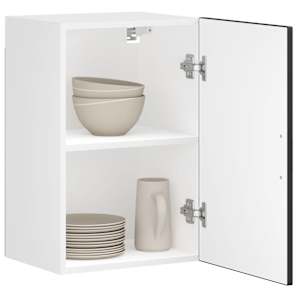 Kuhinjska stenska omarica Porto črn inženirski les