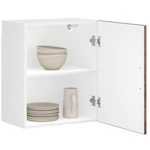 Kuhinjske stenske omarice 2 kos Porto dimljen hrast inž. les