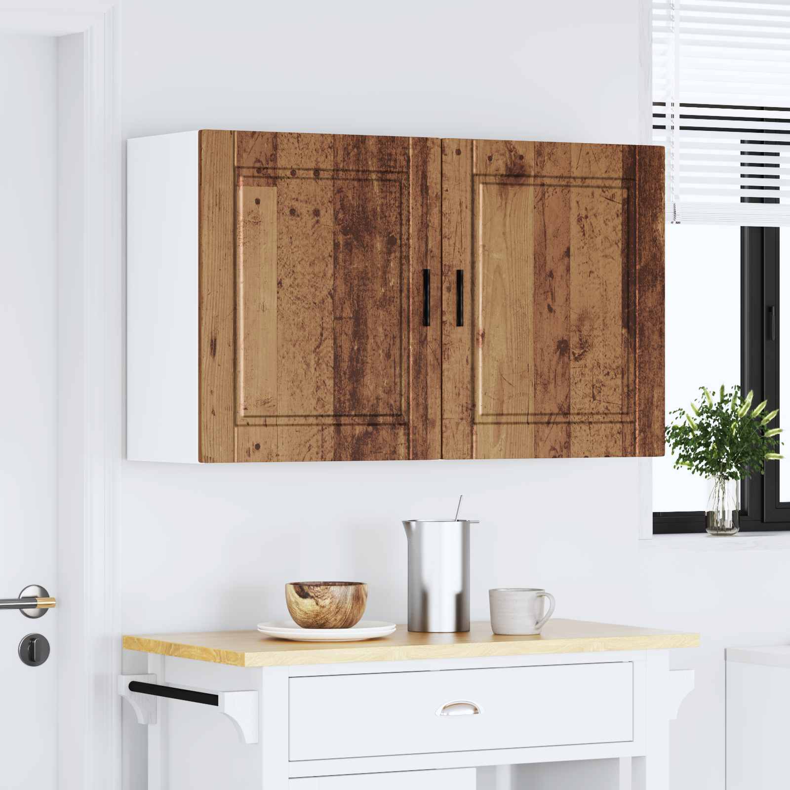 vidaXL Keukenbovenkasten 2 st Porto bewerkt hout oud houtkleurig bruin, foto 2