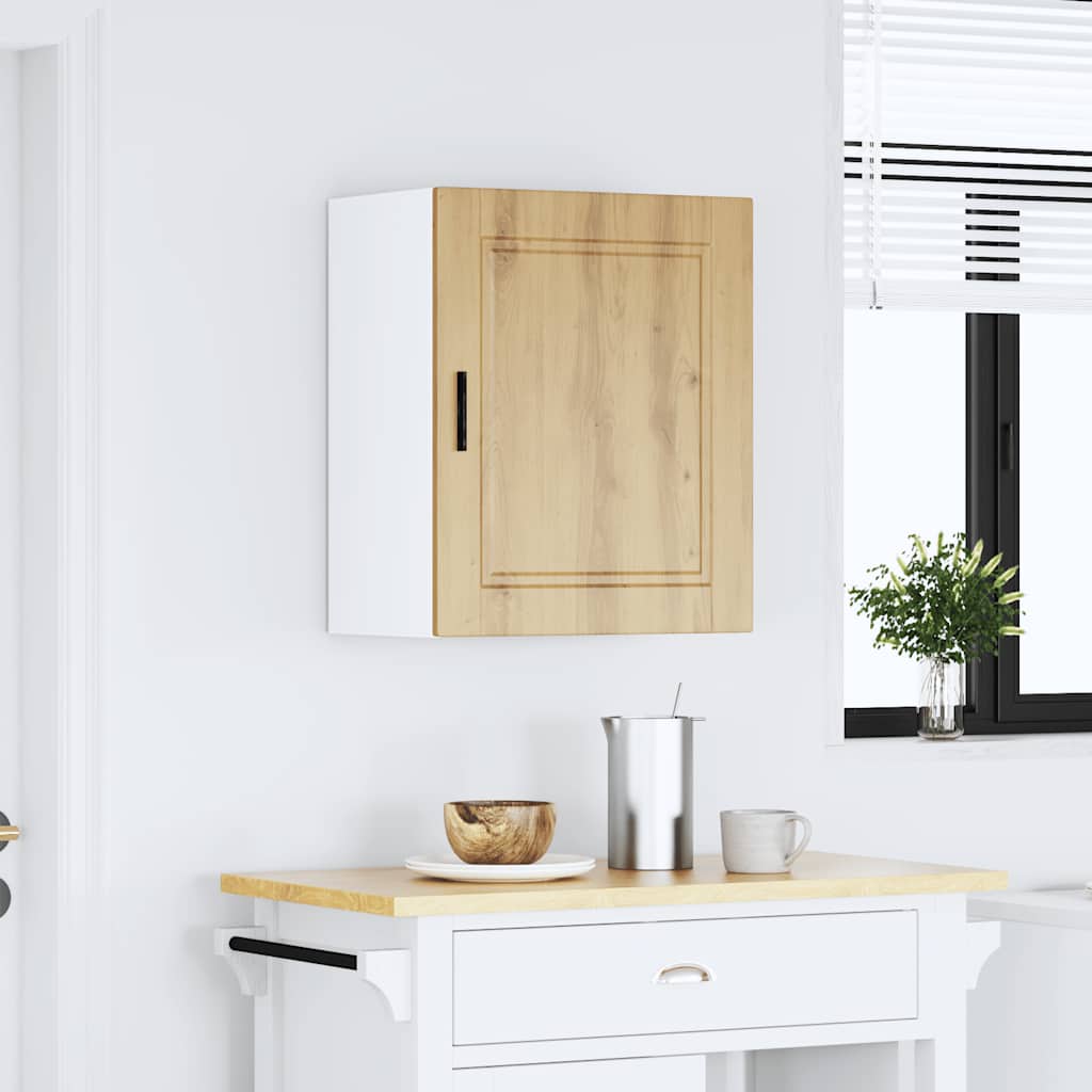vidaXL Keukenwandkast Porto bewerkt hout artisanaal eikenkleur afbeelding