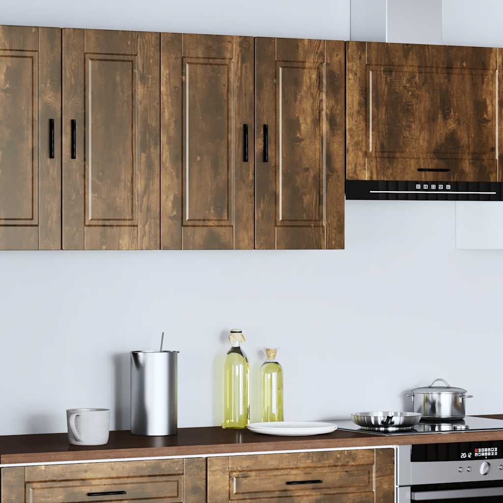 vidaXL Keukenwandkast Porto bewerkt hout gerookt eikenkleurig afbeelding