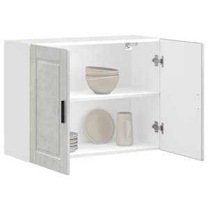 Kuhinjska stenska omarica Porto betonsko siv inženirski les