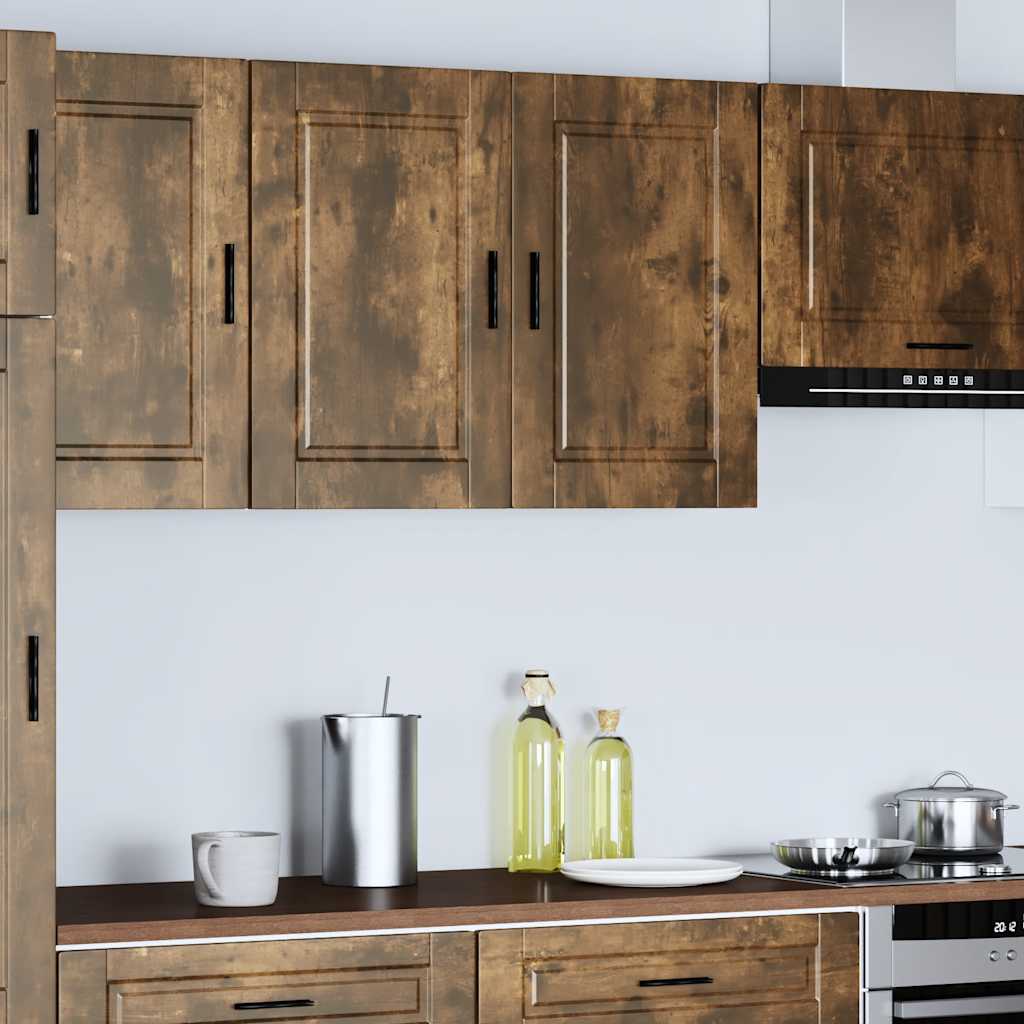 vidaXL Keukenwandkast Porto bewerkt hout gerookt eikenkleurig afbeelding