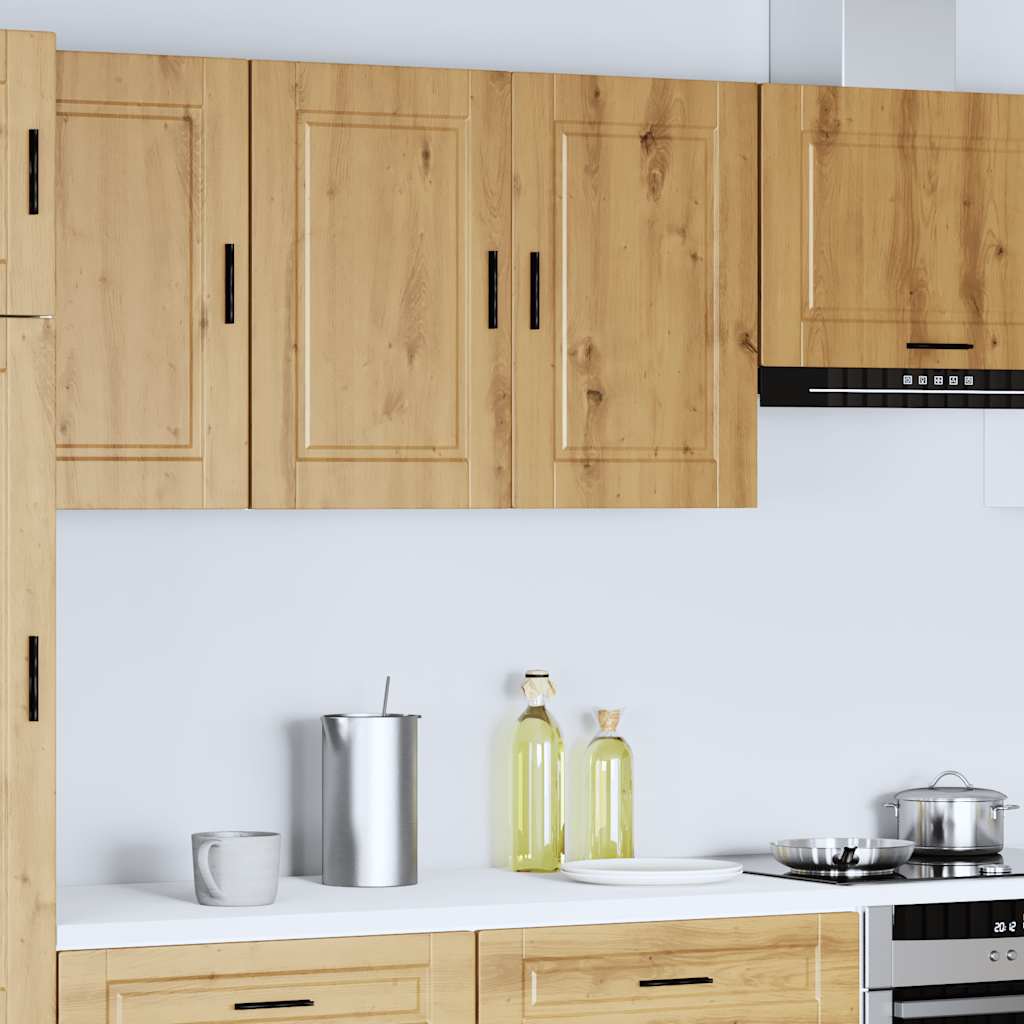 vidaXL Keukenwandkast Porto bewerkt hout artisanaal eikenkleur afbeelding