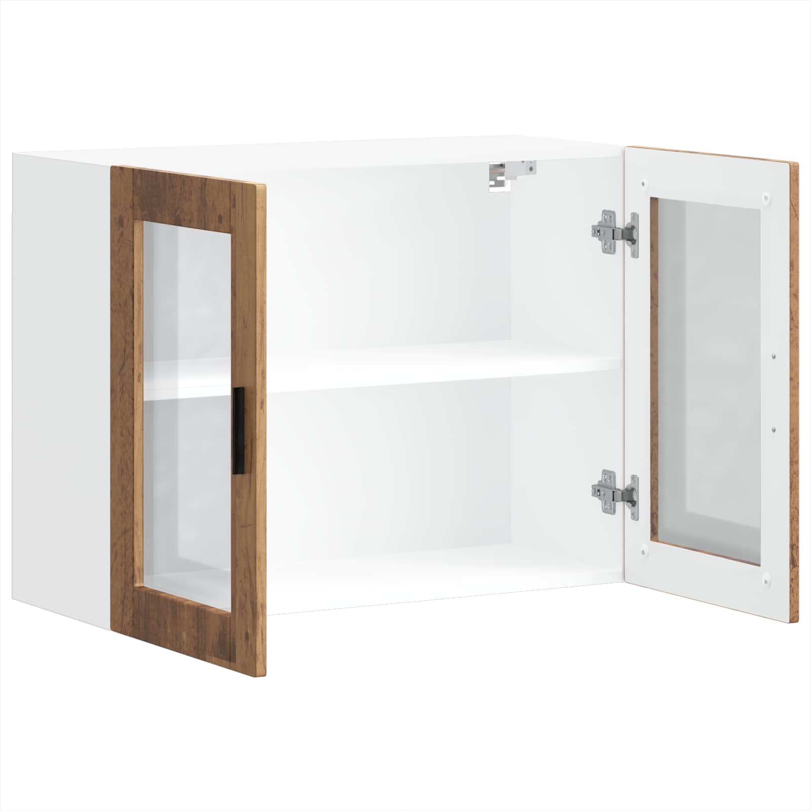 vidaXL Küchen-Hängeschrank mit Glastür Porto Altholz-Optik – Bild 9