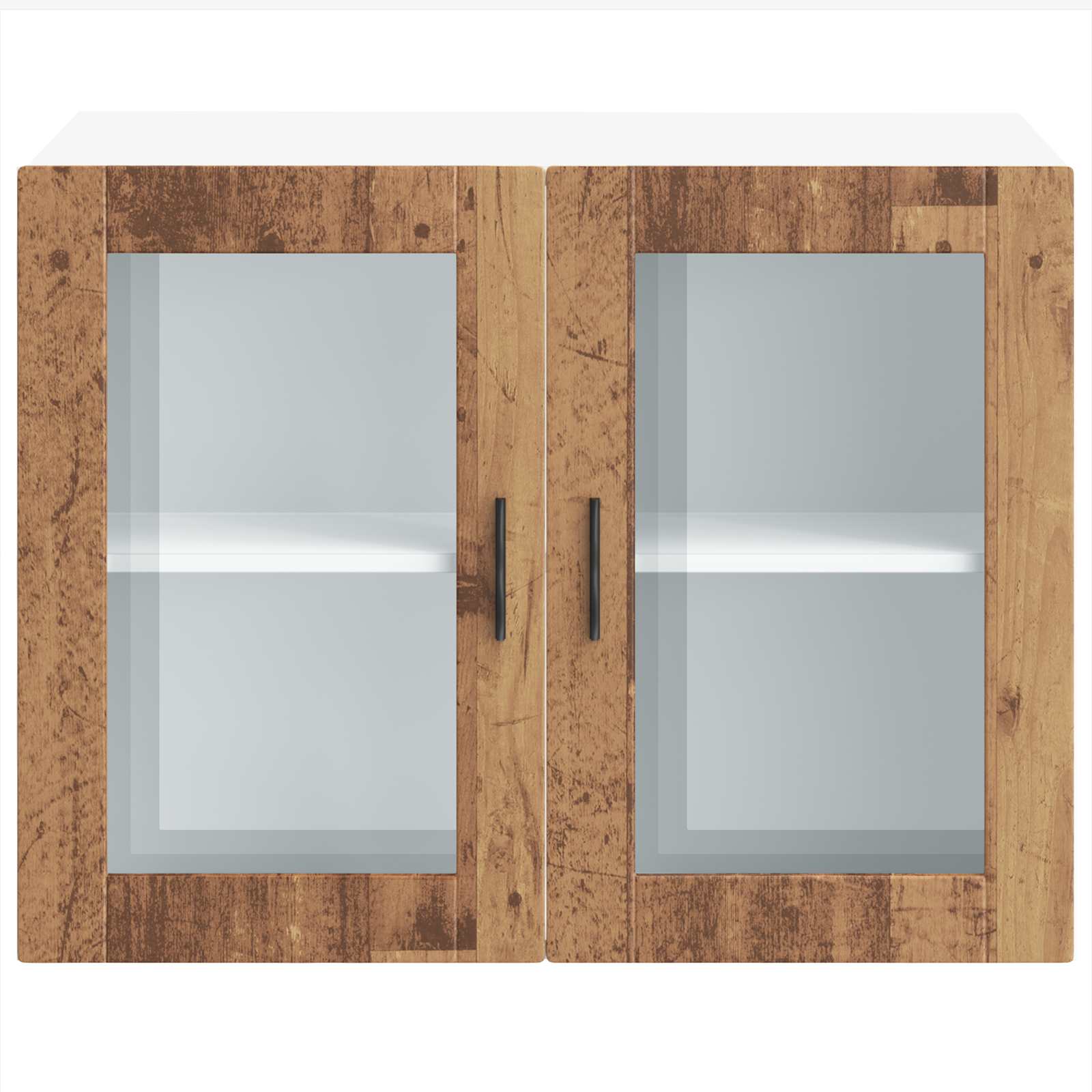 vidaXL Küchen-Hängeschrank mit Glastür Porto Altholz-Optik – Bild 10