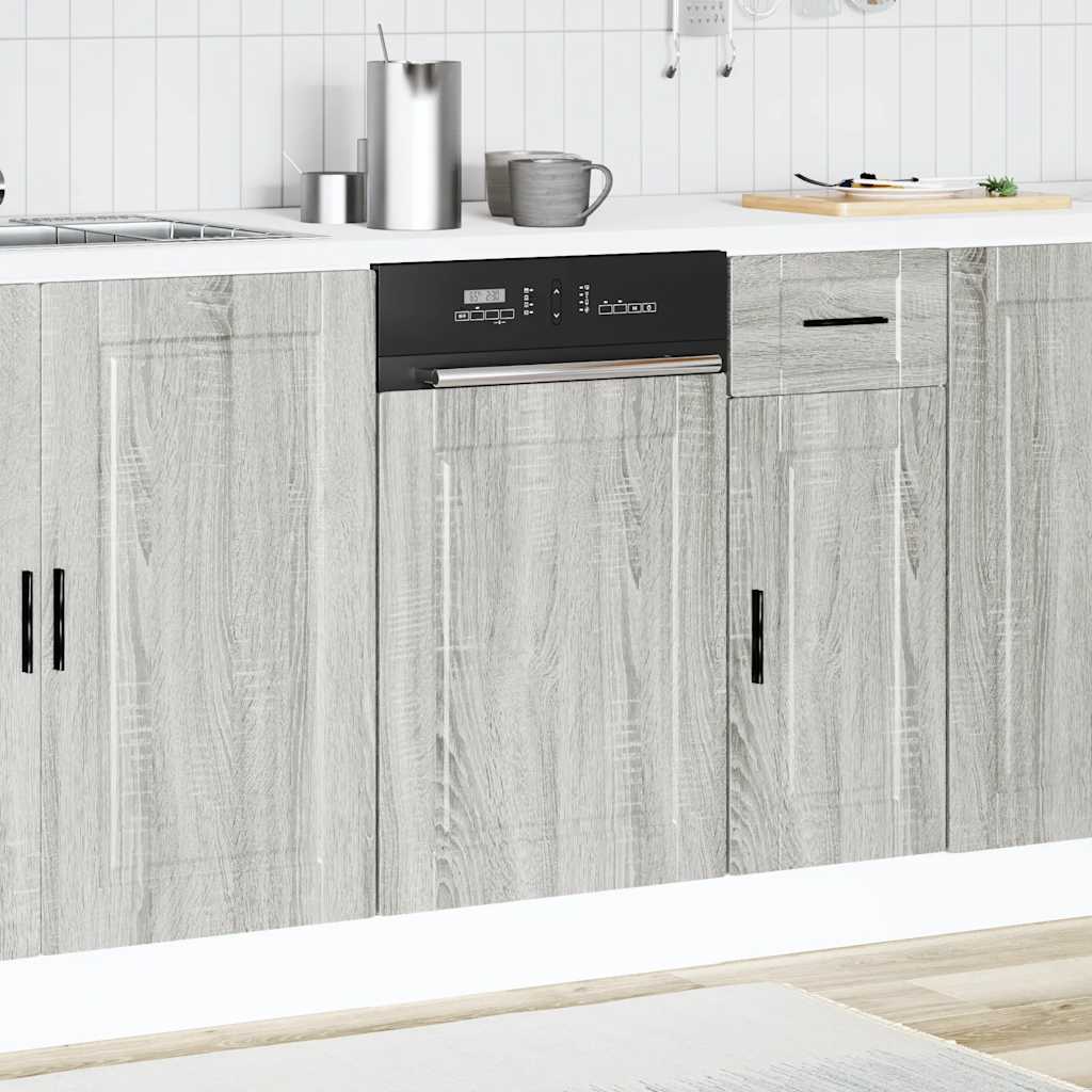 vidaXL Vaatwaspaneel Porto 45x1,5x67cm bewerkt hout grijs sonoma eiken