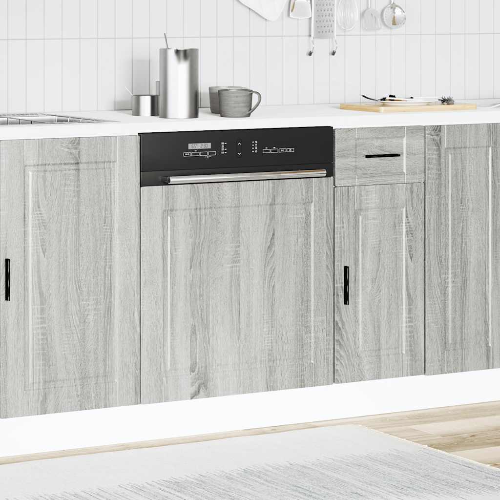 vidaXL Vaatwaspaneel Porto 60x1,5x67cm bewerkt hout grijs sonoma eiken