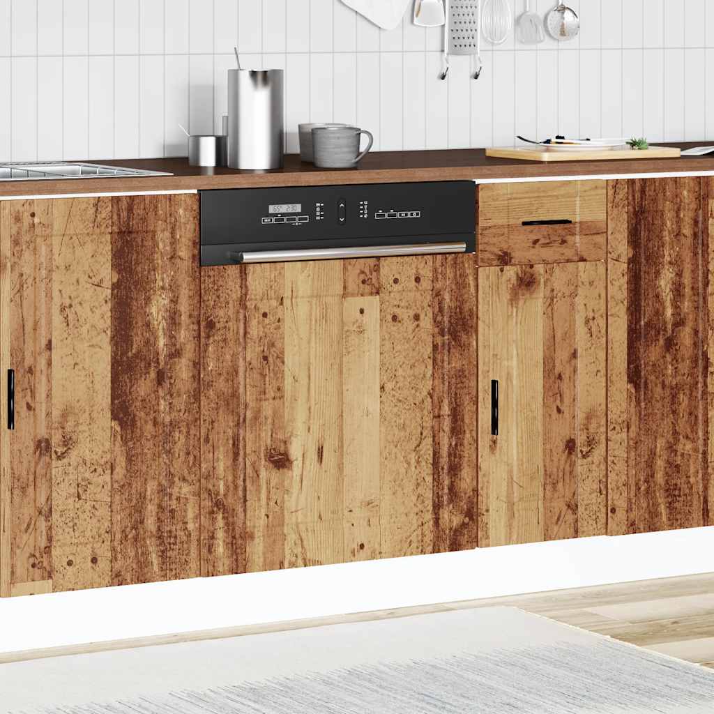vidaXL Vaatwaspaneel Porto 60x1,5x67 cm bewerkt hout oud houtkleurig