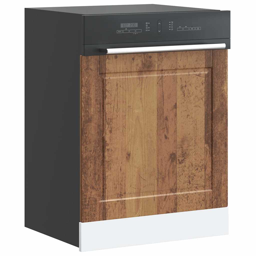vidaXL Oppvaskmaskin panel gammelt tre 60x1,5x67 cm konstruert tre