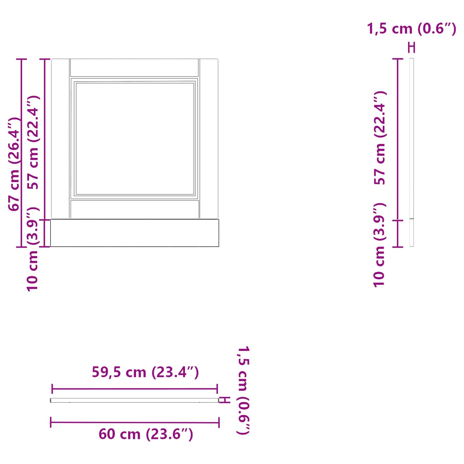 vidaXL Geschirrspülerblende Porto Altholz-Optik 60x1,5x57 cm – Bild 15