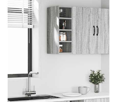 vidaXL κρεμαστό ντουλάπι Riga γκρι Sonoma 20x29,5x60 cm