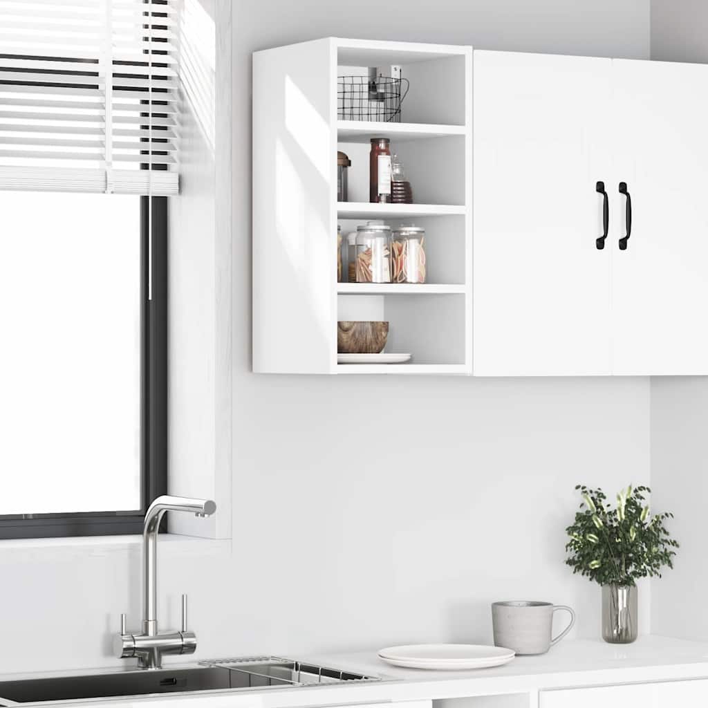 vidaXL Hangkast Riga 30x29,5x60 cm bewerkt hout wit afbeelding