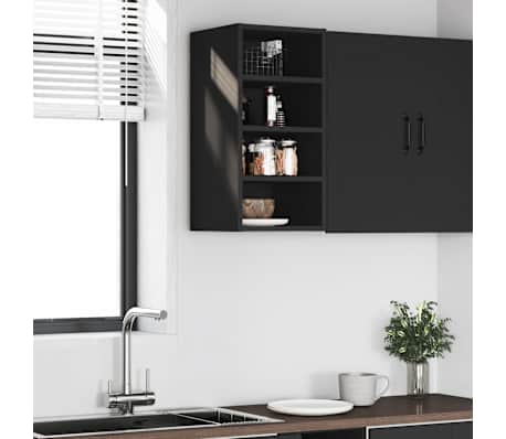 vidaXL V&auml;ggsk&aring;p &ldquo;Riga&rdquo; svart 30x29,5x60 cm konstruerat tr&auml;