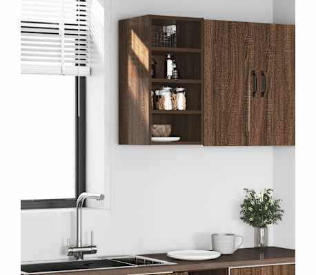 vidaXL h&aelig;ngeskab "Riga" brun eg 30x29,5x60 cm konstrueret tr&aelig;