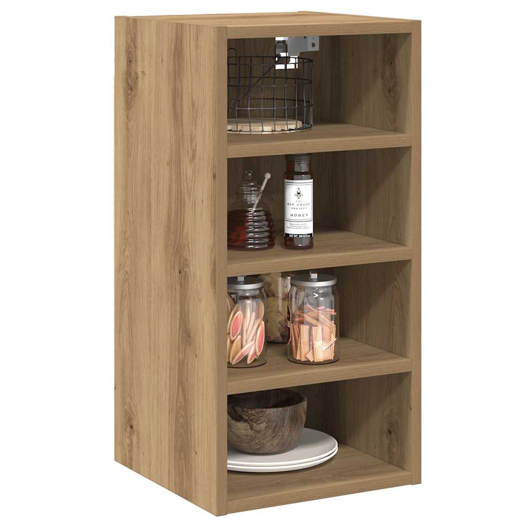 vidaXL Bovenkast Riga 30x29,5x60 cm bewerkt hout artisanaal eikenkleur, foto 2
