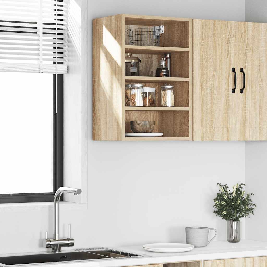 vidaXL Hangkast Riga 40x29,5x60 cm bewerkt hout sonoma eikenkleurig afbeelding