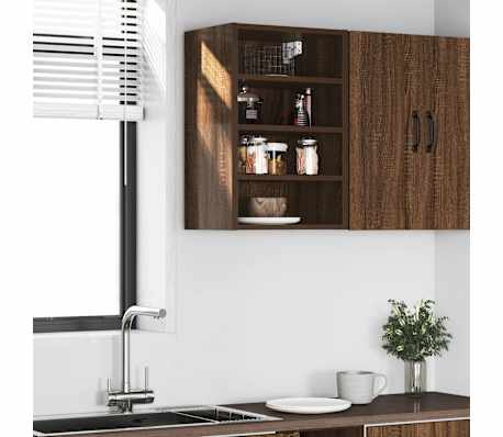 vidaXL Hanging Cabinet Riga Brown Oak 40x29.5x60 cm Engineered Wood